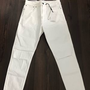 Zara White High-Waist Jeans